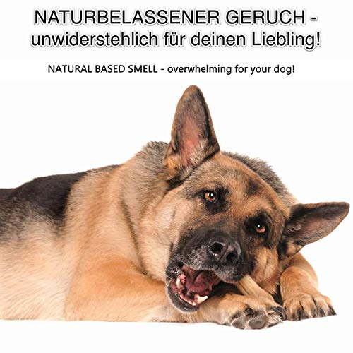 DOGBOSS Huesos masticables Ingredientes 100% Naturales, Diferentes tamaños y sabores (5 Huesos con energizantes, 12 cm)