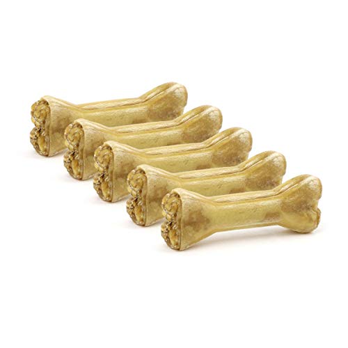 DOGBOSS Huesos masticables Ingredientes 100% Naturales, Diferentes tamaños y sabores (5 Huesos con energizantes, 12 cm)