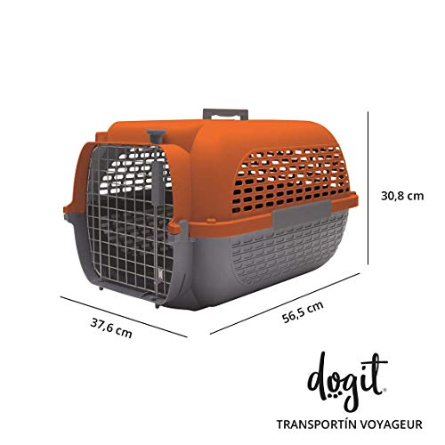 Dogit Pet Voyageur Med Naranja/Gris, Grey & Orange, M