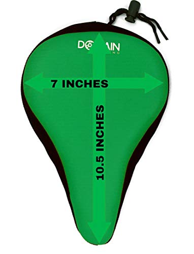 Domain - Funda de cojín de gel para bicicleta (26,5 x 17,78 cm), más cómoda para montar en bicicleta o al aire libre (verde)