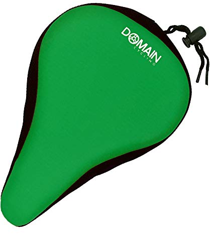 Domain - Funda de cojín de gel para bicicleta (26,5 x 17,78 cm), más cómoda para montar en bicicleta o al aire libre (verde)