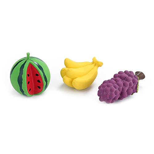Dontdo Fruit Latex Masticar Juguetes Resistente a la mordedura Dentición Suministros para mascotas Linda Uva Plátano Sandía Perro Cachorro Dientes de Mascota Sonda Masticar Juguete