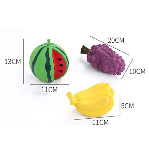 Dontdo Fruit Latex Masticar Juguetes Resistente a la mordedura Dentición Suministros para mascotas Linda Uva Plátano Sandía Perro Cachorro Dientes de Mascota Sonda Masticar Juguete