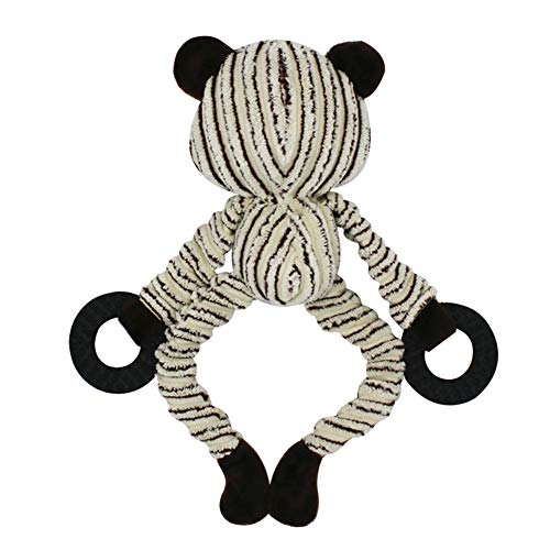 dontdo Juguete de peluche para perros y gatos que muerden y hacen ruido para mascotas, perros, gatos, lindo osito de ganado, mono de peluche, juguete de mordida interactiva, juguete de ganado