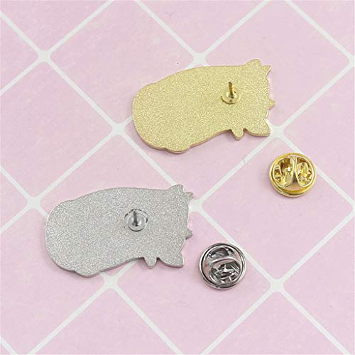 Dos gatos abrazo negro y blanco gatos broche mujeres joyería regalos rendimiento confiable