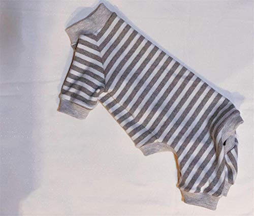 DOUJIN Sphynx Ropa de Gato sin Pelo Camisa de Cuatro Patas a Rayas Blanco Roto-S