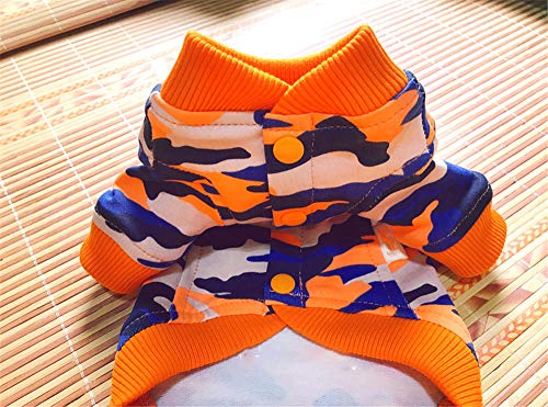 DOUJIN Sphynx/Devon Ropa para Gatos sin Pelo, Otoño/Invierno Abrigo de Camuflaje Grueso-XL