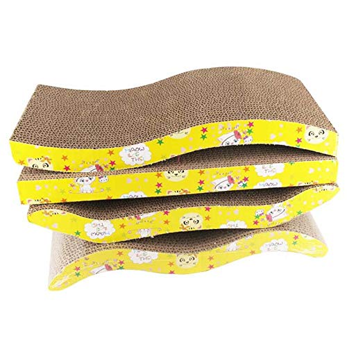 Dracol Rascador para gatos, almohadilla para rascar de cartón ondulado para gatos, tabla para rascar con menta gatera, reversible, para gatos pequeños y medianos