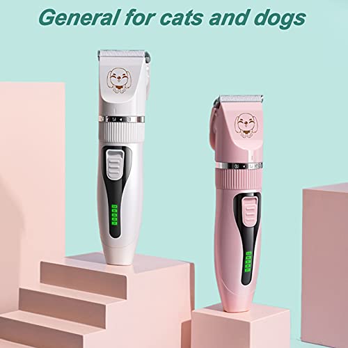 dragonaur-home decor Cortadora de pelo para mascotas larga vida útil mini eléctrica cortadora de pelo de mascotas limpieza potente motor universal accesorios para mascotas 1 Unidades rosa