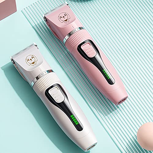 dragonaur-home decor Cortadora de pelo para mascotas larga vida útil mini eléctrica cortadora de pelo de mascotas limpieza potente motor universal accesorios para mascotas 1 Unidades rosa