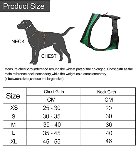 Ducomi Arnés para perro de talla pequeña: chihuahua, maltés, pequinés, Yorkshire, Pinscher, ligero, transpirable y ajustable, arnés para perros y gatos para pasear y jogging (verde, XS)