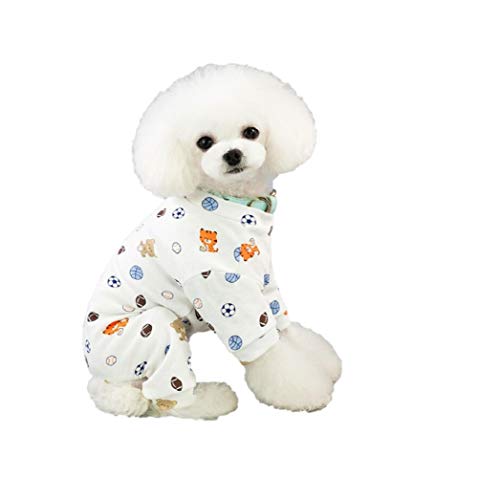 Ducomi Piji - Pijama para perros de algodón de talla pequeña y mediana - Pijama para gatos con 4 patas - Conjunto de disfraz de animales domésticos - Disfraz de Halloween, carnaval - Talla XXL