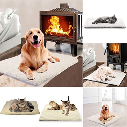 Dumai Colchón de Perro Cama for Mascotas for Perro, Gato, Caja, Estera, Almohadilla Suave y cálida, Forro, hogar, Interior, Exterior, Cama más cálida (Color : White, Size : S)