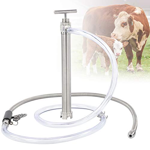 Duokon Alimentador de Fluido para Vacas, Dispositivo de rehidratación de Ganado, Herramientas de infusión de Medicina de Acero Inoxidable, Accesorio para Ganado