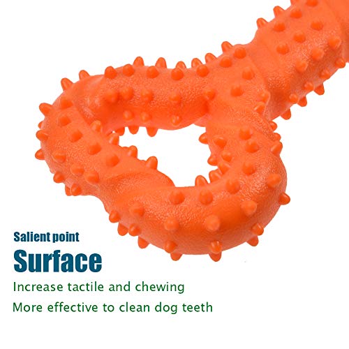 Duros Juguetes morder para Perros, 13 Pulgada Goma Juguete Forma de Hueso con Superficie Convexa Resistente Juguetes interactivos para Cachorro de Perros pequeños medianos y Grandes