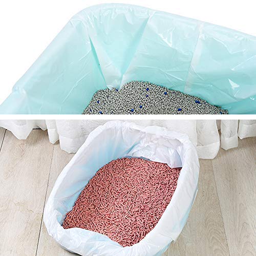 DZL 24unidades Bolsas para Bandeja arenero de Gato Bolsas para arenero de Gatos Bolsas Higiénicas para Bandejas Bolsa Caca Excrementos para Gatos (M48*37 CM)
