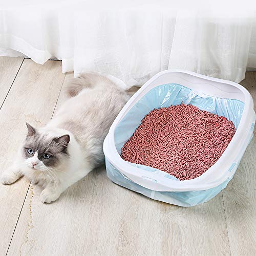 DZL 24unidades Bolsas para Bandeja arenero de Gato Bolsas para arenero de Gatos Bolsas Higiénicas para Bandejas Bolsa Caca Excrementos para Gatos (M48*37 CM)