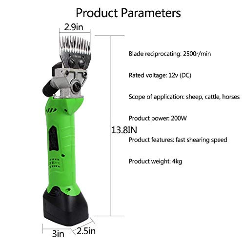 DZX Cizalla eléctrica de ovejas Cizallas eléctricas Profesionales para ovejas Fader eléctrico de Lana eficaz y práctico Se Utiliza para esquilar ovejas, Cabras, Perros Grandes y Conejos de Angora