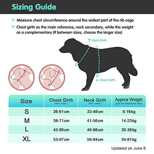 Eagloo Arnes de Perro Antitirones Cómodo Chaleco Ajustable Correa al Cuello y Pecho para Perros Mediano Material Duradero Transpirable con Cinta Reflectante Adaptarse a Ejercer Externo M/Rosa