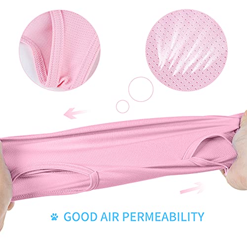 Easy Joy Traje de Recuperación Profesional para Gatos, Anti-Lamido Medical Chaleco con Pasta Magica, E-Collar Alternativa para Gatos, para Gatito Heridas Abdominales o Enfermedades de la Piel(S,Rosa)