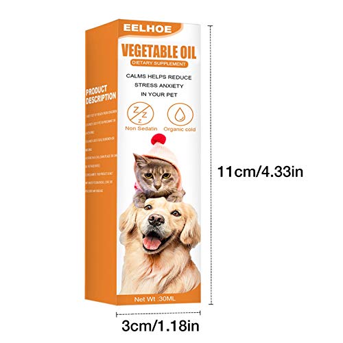 Ecoticfate Aceites Esenciales calmantes para Perros y Gatos Gotas calmantes orgánicas Naturales Seguro Mezcla calmante eficaz para la ansiedad para la separación del Trueno CREA una Experiencia