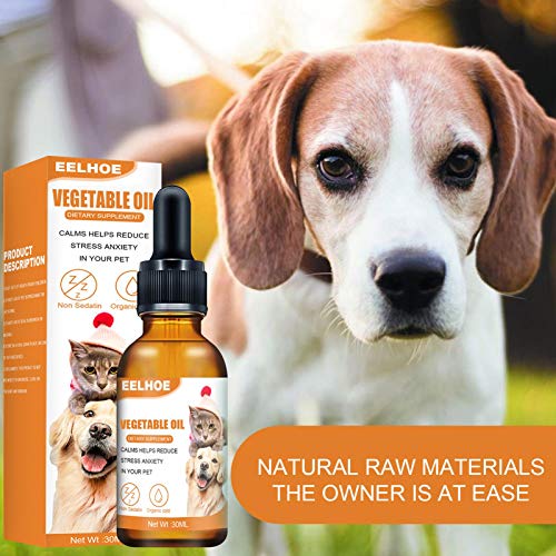 Ecoticfate Aceites Esenciales calmantes para Perros y Gatos Gotas calmantes orgánicas Naturales Seguro Mezcla calmante eficaz para la ansiedad para la separación del Trueno CREA una Experiencia