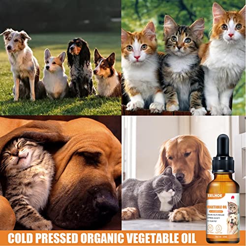 Ecoticfate Aceites Esenciales calmantes para Perros y Gatos Gotas calmantes orgánicas Naturales Seguro Mezcla calmante eficaz para la ansiedad para la separación del Trueno CREA una Experiencia