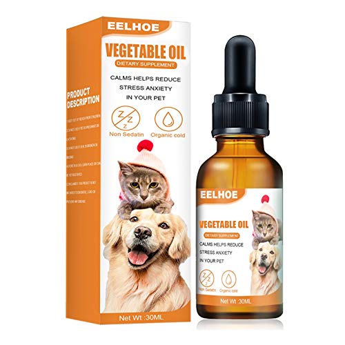 Ecoticfate Aceites Esenciales calmantes para Perros y Gatos Gotas calmantes orgánicas Naturales Seguro Mezcla calmante eficaz para la ansiedad para la separación del Trueno CREA una Experiencia