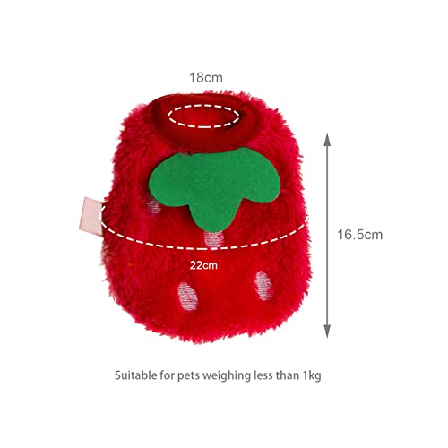 ECSiNG 2 x ropa de cerdo de India, rosa y rojo pequeño de compañía, de invierno, de peluche, ropa cálida para abrigos, para conejos, chinchillas