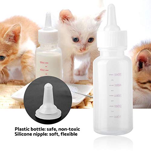 Eddwiin Biberón de alimentación de Animales - Perro Gato Biberón de alimentación de Leche Cachorro Gatito Juego de Cuidado de enfermería para Animales recién Nacidos Suministros para Mascotas