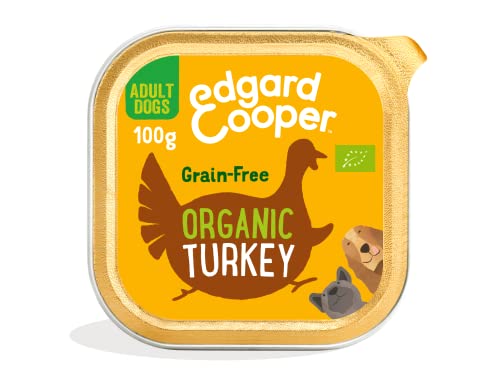 Edgard & Cooper Pienso para Perros Adultos Comida Humeda Natural, Alimento Sano, Sabroso y Equilibrado (Pavo ecológico, 100 g (Paquete de 17))