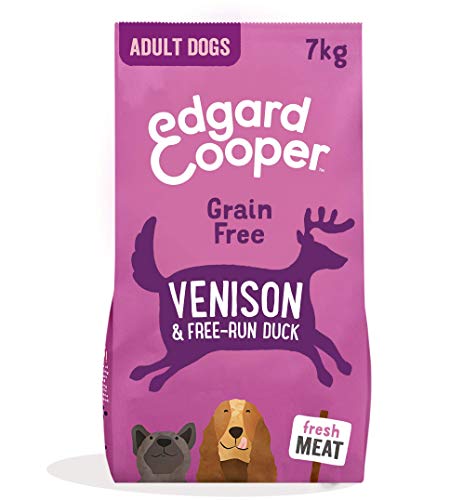 Edgard & Cooper Pienso Perros Adultos Comida Seca Natural Sin Cereales Hipoalergenico 7kg Venado y Pato Fresco, Fácil de digerir, Alimentación Sana Sabrosa y equilibrada, Proteína