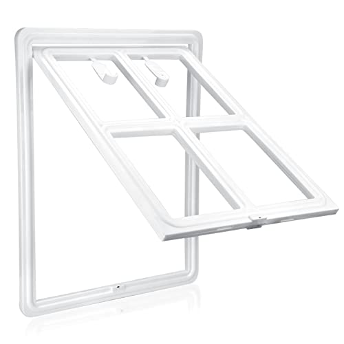 Effasion Puerta de perro para puerta corrediza, 3ª versión actualizada, puerta automática para mascotas, para perros, cachorros, gatos, 3 colores, 5 opciones