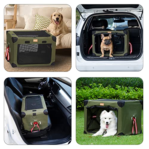 Ekiby Caja de transporte plegable para perros y gatos pequeños y medianos (95 x 66 x 66 cm)