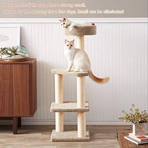 EKKONG Cuerda de sisal Natural,Sisal Cuerda Gatos,Cuerda para Gatos,Proteger los Juguetes de Garras de molienda de Gatos,Accesorio para Gatos,para Manualidades de Bricolaje (6mm (20Meter))