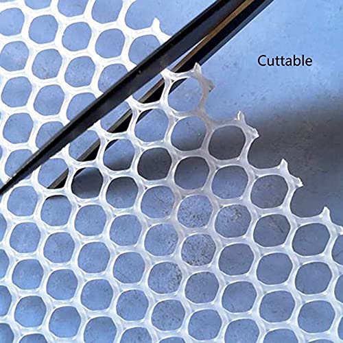 El Plastico Proteger La Rejilla De Malla Traje para Balcón, Red De Malla De Seguridad para Escalera Evitar Niño Gatos Ropa Cayendo, Enviar Ataduras De Cables (Color : White, Size : 50cmx100cm)