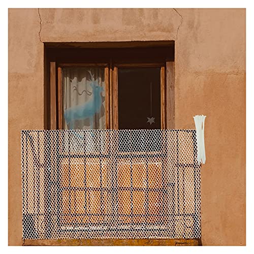 El Plastico Proteger La Rejilla De Malla Traje para Balcón, Red De Malla De Seguridad para Escalera Evitar Niño Gatos Ropa Cayendo, Enviar Ataduras De Cables (Color : White, Size : 50cmx100cm)