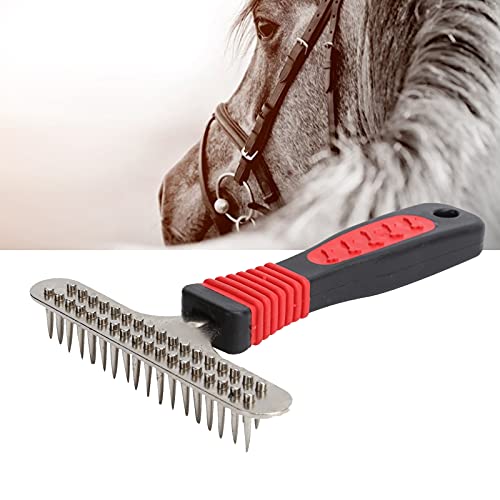 el Rastrillo de la Preparación, Promueve el Acero Inoxidable Sano del Rastrillo del Animal Doméstico del Removedor del Pelo del Animal Doméstico para el Deshedding de los Gatos(Peine doble grande)