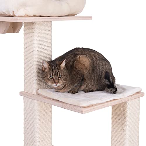 Elegante gato rascador árbol robusto inusual alto razas pesadas postes de sisal