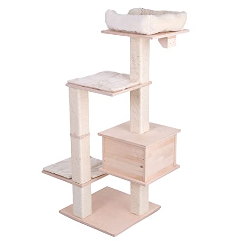 Elegante gato rascador árbol robusto inusual alto razas pesadas postes de sisal