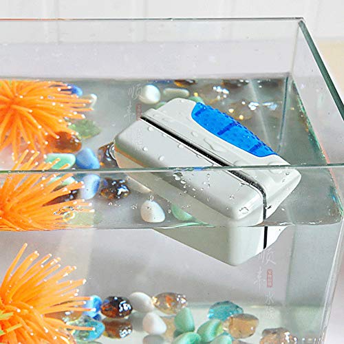 Elehui Fish Tank Cleaner Brush Flotante Acuario Magnético Tanque de Peces de Vidrio Algas Scrubber Cleaner Brush Herramientas Equipo de Limpieza Fish Tank Accesorios (M)