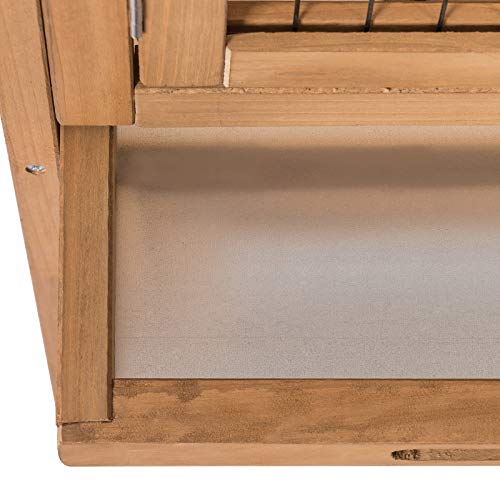 ELIGHTRY Conejeras Madera de Exterior Gallineros Jaula para Conejos Gallinas Cobayas Hamster Animales Pequeños con 2 Pisos 91,5x45x81cm XTL0001hbgn