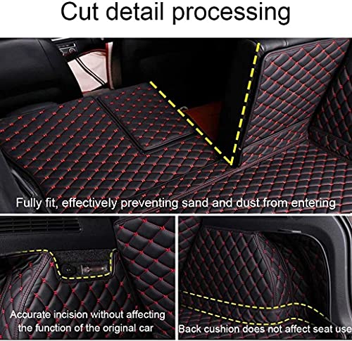 ELIKIL Cubierta de Asiento de Coche de Perros Impermeables para Perros de Coche para Jaguar Todos los Modelos F-Pace XF XE-Coffee