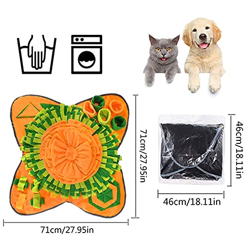 ELKeyko Pet Dog SNUFFFufe Mat Mascota Sniffing Training Blanket Manta Pellevas desprendible Pads Dog Mat Alquiler de estrés NeñaWork Puzzle Toy Pet Ped