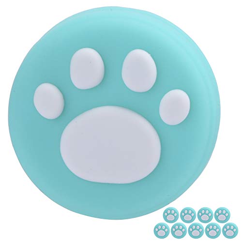 Entatial Cat Paw Joystick Cat Paw Rocker Cap Diseño Novedoso Pata de Gato Patrón Fuerte Resistencia Al Desgaste Niños para Switch Lite Home(Garras Blancas sobre Fondo Verde)