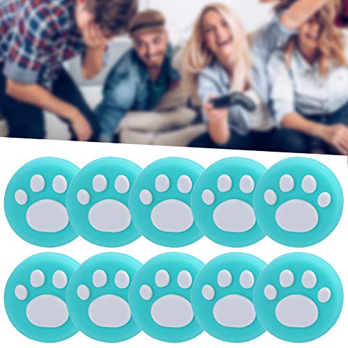 Entatial Cat Paw Joystick Cat Paw Rocker Cap Diseño Novedoso Pata de Gato Patrón Fuerte Resistencia Al Desgaste Niños para Switch Lite Home(Garras Blancas sobre Fondo Verde)