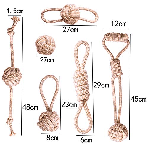 EONAZE Juguetes Perro Resistente,Juguetes para Masticar,Durable Masticable Cuerda Soledad Grupo de Juguete para Medianos/Cachorros/Perros pequeños (Grupo 15)