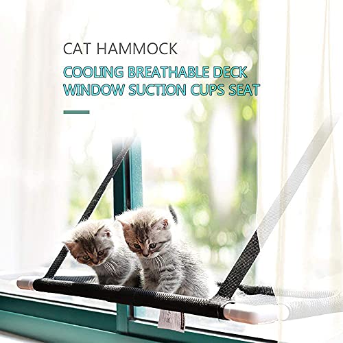 ERFGT Ventana De Gato Cama De Hamaca, Ventana De Gato, Ventana De Gato Cama, Cubierta Transpirable Ventosas, Asiento para Ventana De Gato, Cama Hamaca para Gato Estantes