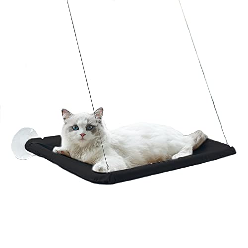 ERFGT Ventana De Gato Cama De Hamaca, Ventana De Gato, Ventana De Gato Cama, Cubierta Transpirable Ventosas, Asiento para Ventana De Gato, Cama Hamaca para Gato Estantes