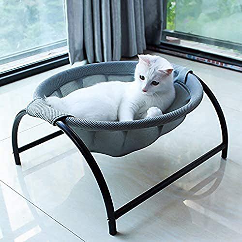 ERZU Hamaca para perro elevada, transpirable, fácil de lavar, duradera para coger americano, Bobtail Pomeranian Caniche